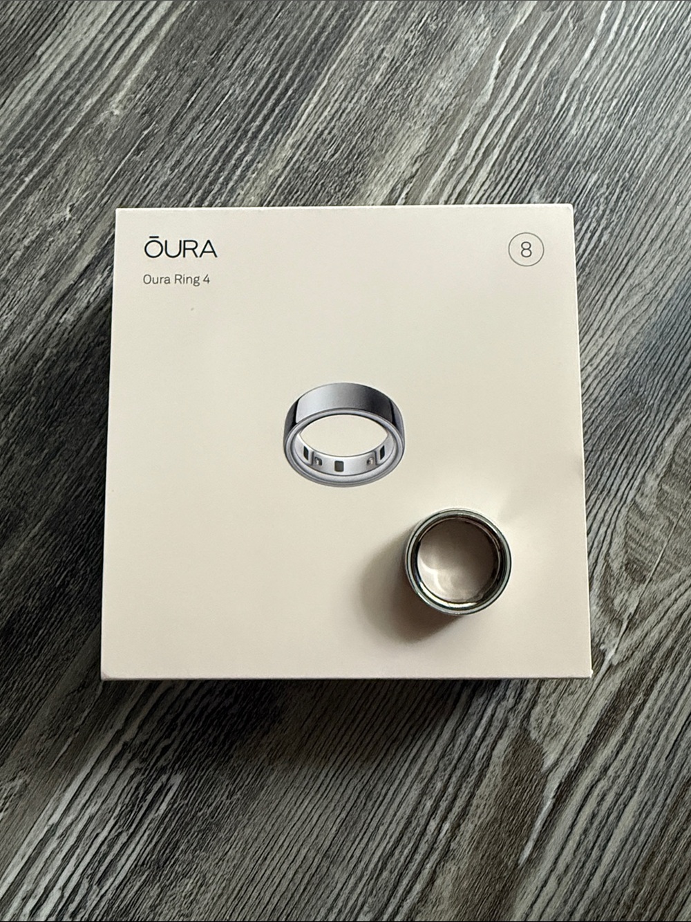 Oura Ring 4 Silver - Size 8 plus 10 pack silicone ring covers